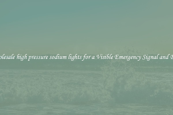 Wholesale high pressure sodium lights for a Visible Emergency Signal and Beam