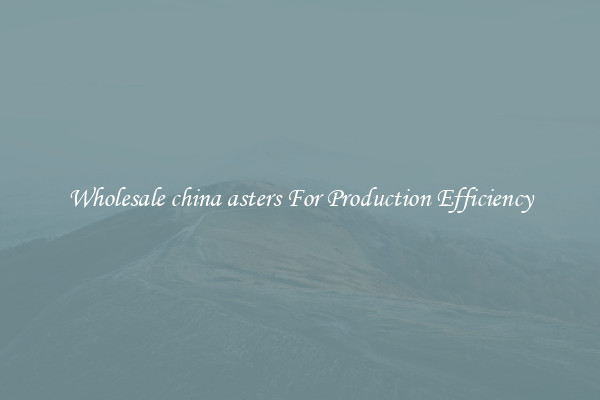 Wholesale china asters For Production Efficiency