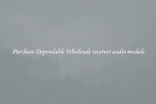 Purchase Dependable Wholesale receiver audio module