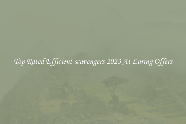 Top Rated Efficient scavengers 2023 At Luring Offers