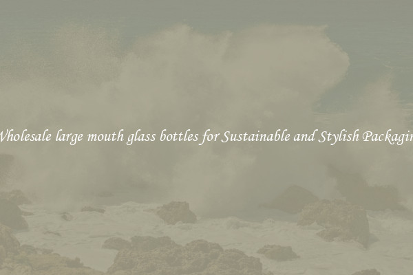 Wholesale large mouth glass bottles for Sustainable and Stylish Packaging