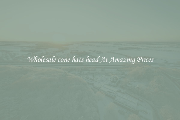 Wholesale cone hats head At Amazing Prices