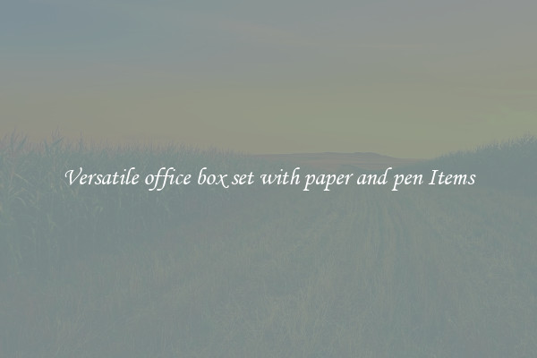 Versatile office box set with paper and pen Items