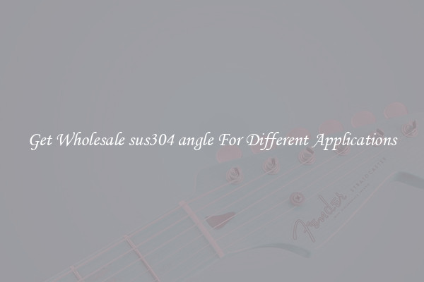 Get Wholesale sus304 angle For Different Applications
