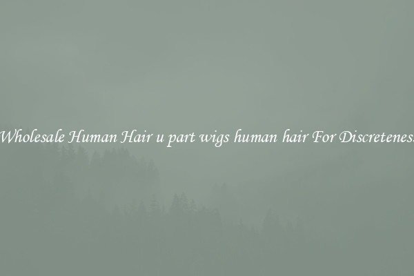Wholesale Human Hair u part wigs human hair For Discreteness