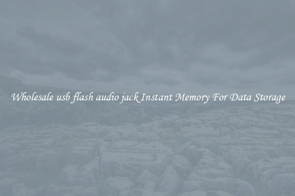 Wholesale usb flash audio jack Instant Memory For Data Storage